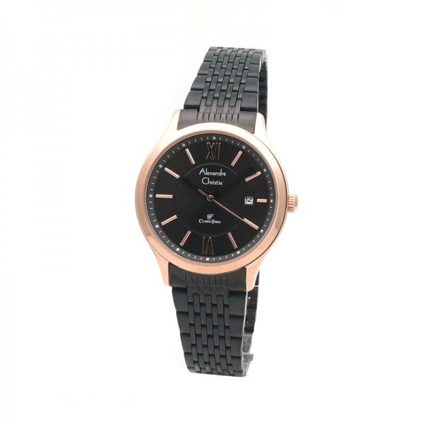 Alexandre Christie AC 8585 Rosegold Black Lady LDBBRBA